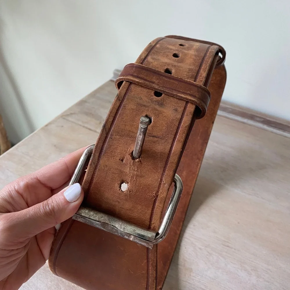 Vintage Weightlifting Leather Belt